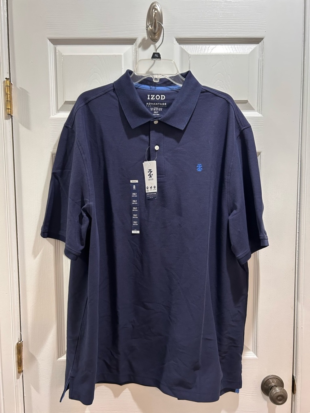 Izod Men's Navy Blue Polo with Subtle Logo